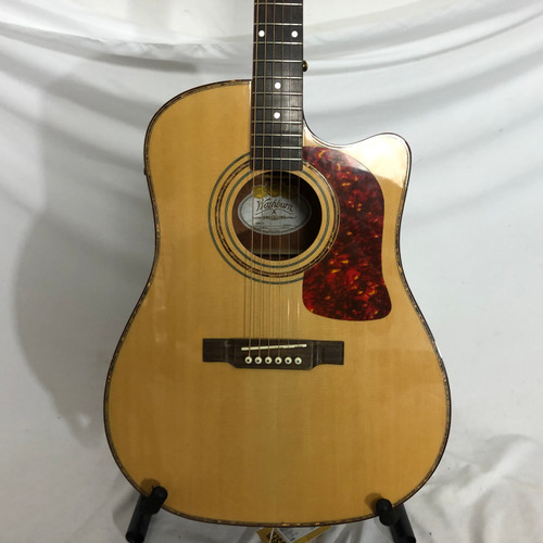 Vist Large View of Product Image Which is Used Washburn DK20CET Solid Top Acoustic Guitar Wood