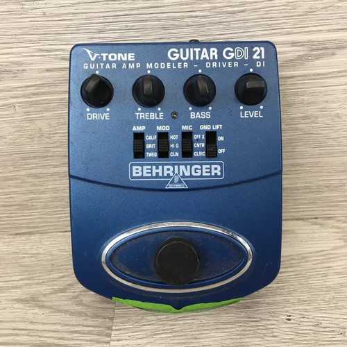Vist Large View of Product Image Which is Used Behringer GDI21 AMP MODELER/DI Amp Modeling Pedal