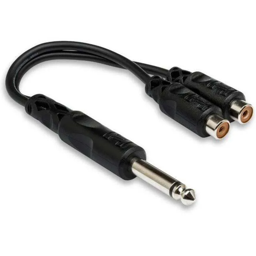 Vist Large View of Product Image Which is New Hosa 1/4"TS-Dual RCA F