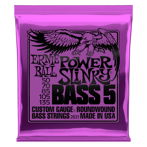 Vist Large View of Product Image Which is New Ernie Ball Power Slinky 5 Bass Strings