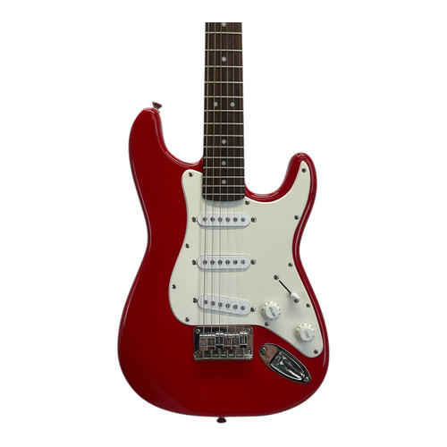 Vist Large View of Product Image Which is Used Squier Mini Strat Electric Guitar Red 6-String