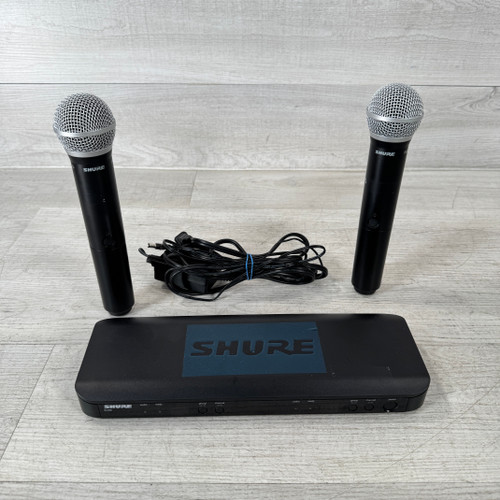 Vist Large View of Product Image Which is Used Shure BLX288 / PG58 Dual Channel Wireless Handheld Microphone System - H9 Band