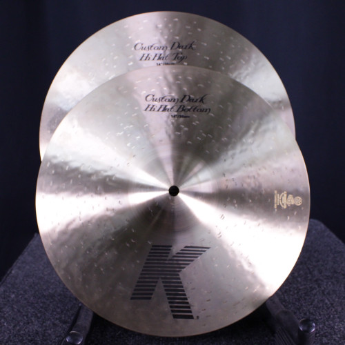 Vist Large View of Product Image Which is Used Zildjian 14 K CUSTOM DARK HI HATS Hi Hat Cymbals 14"