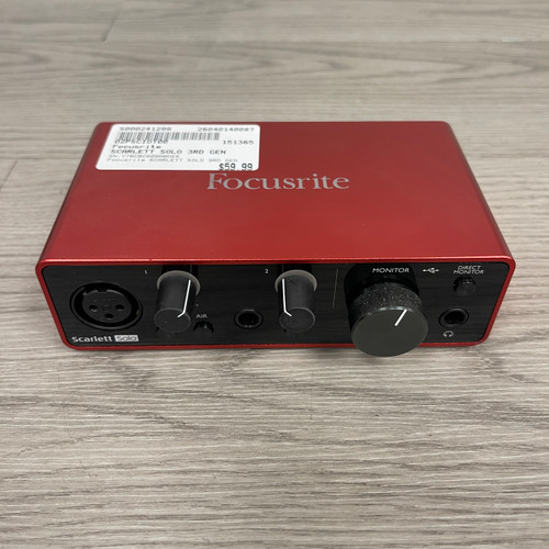 Vist Large View of Product Image Which is Used - Focusrite SCARLETT SOLO 3RD GEN Computer Interface 