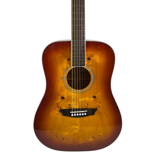 Vist Large View of Product Image Which is Used Washburn Deep Forest Burl Dreadnought Acoustic Guitar – Natural Burl