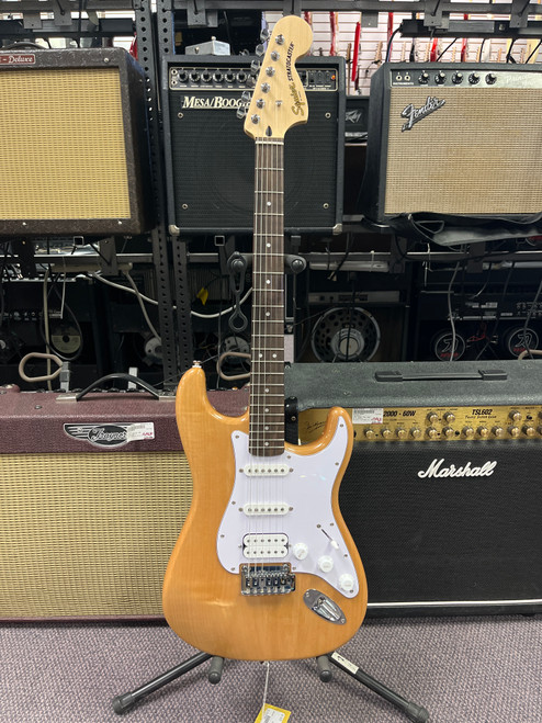 Vist Large View of Product Image Which is Used Squier STRATOCASTER HSS S Type Electric Guitar Natural 6-String
