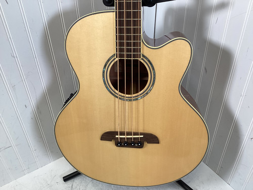 Vist Large View of Product Image Which is Used Alvarez AB4102CU Acoustic Bass Guitar Natural 4-String