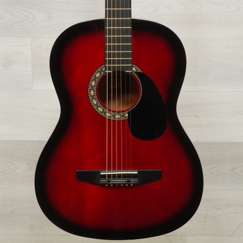 Vist Large View of Product Image Which is Used Rogue SO-069-RAG-R Laminate Top Acoustic Guitar Red