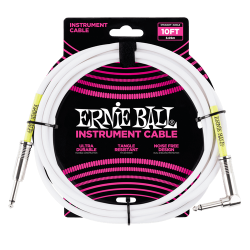 Vist Large View of Product Image Which is New Ernie Ball 10' Angle Cable White