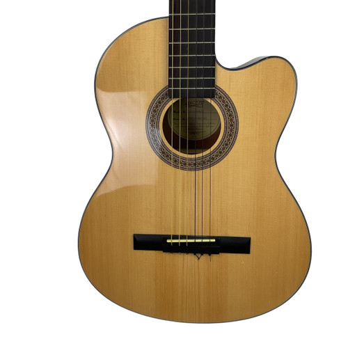 Vist Large View of Product Image Which is Used Lucero LC-100CE Laminate Top Acoustic Guitar Natural