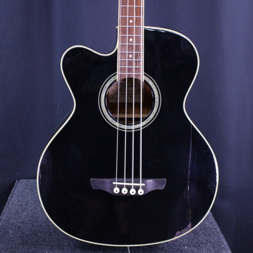 Vist Large View of Product Image Which is Used Takamine EGB2S-BKLH ACOUSTIC BASS LEFT HANDED Acoustic Bass Guitar Black 4-String