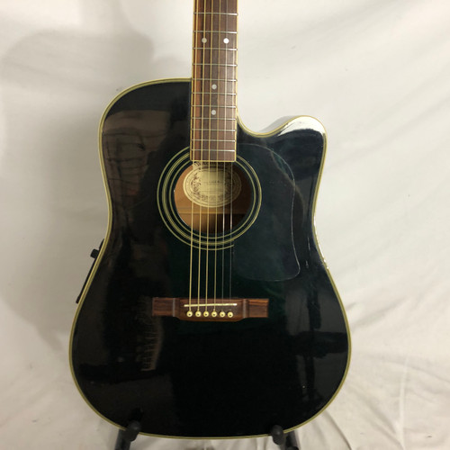 Vist Large View of Product Image Which is Used Washburn D10CE/B Laminate Top Acoustic Guitar Black 6-String