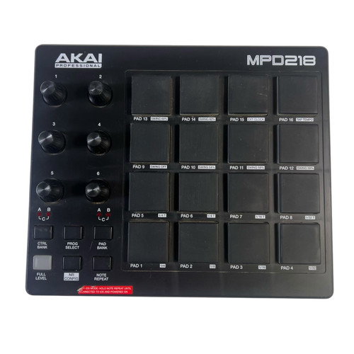 Vist Large View of Product Image Which is Used Akai MPD218 MIDI Pad Controller