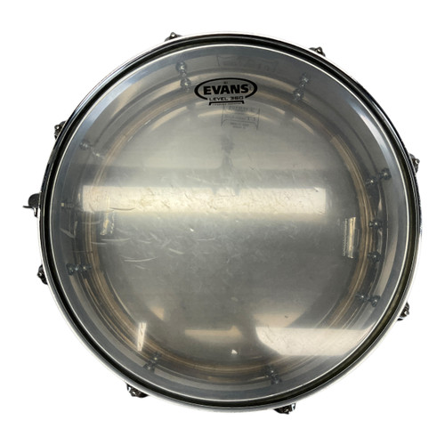 Vist Large View of Product Image Which is Used Pearl 14x5 Mirror Chrome Steel Shell Metal Snare Drum 14"