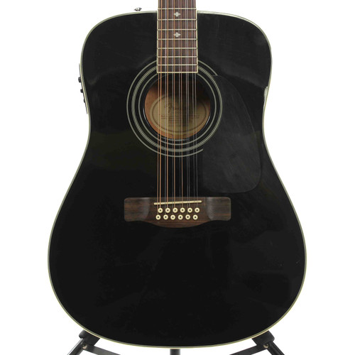 Vist Large View of Product Image Which is Used Fender CD160SE/12 Solid Top Acoustic Guitar Black