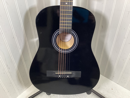Vist Large View of Product Image Which is Used Ashthorpe B24 Laminate Top Acoustic Guitar Black