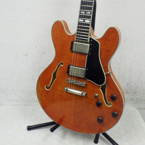 Vist Large View of Product Image Which is Used Eastman T59V Semi-Hollow Electric Guitar Sunburst 6-String