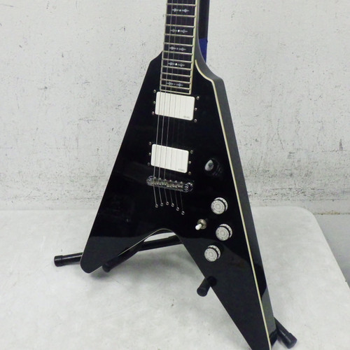 Vist Large View of Product Image Which is Used Schecter V-1 LIMITED Pointy Electric Guitar Black 6-String