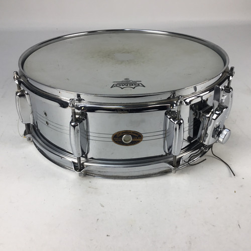 Vist Large View of Product Image Which is Used Slingerland GENE KRUPA SOUND KING COB 8 LUG Vintage Metal Snare Drum 14"