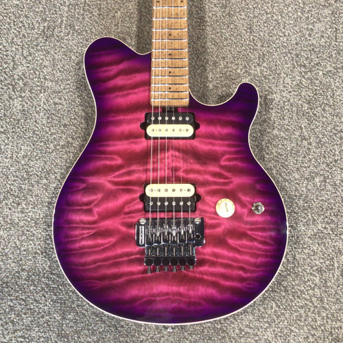 Vist Large View of Product Image Which is Used ERNIE BALL MUSIC MAN AXIS Electric Guitar - Olallieberry Quilt