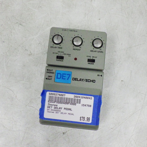 Vist Large View of Product Image Which is Used Ibanez DE7 DELAY PEDAL Delay Pedal