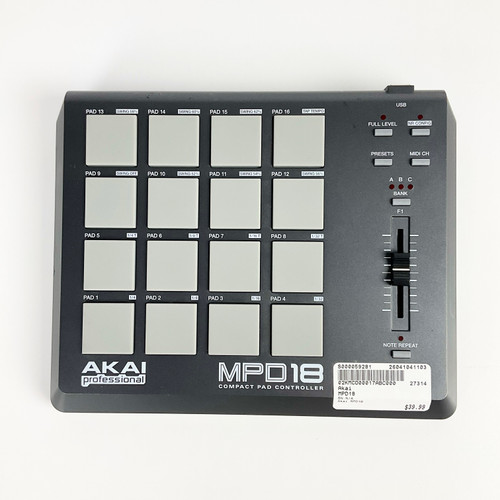 Vist Large View of Product Image Which is Used Akai MPD18 Pad Controller