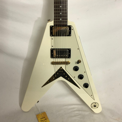 Vist Large View of Product Image Which is Used Epiphone LTD ED 58 KORINA FLYING V Pointy Electric Guitar White 6-String