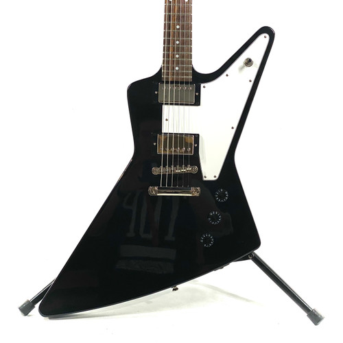 Vist Large View of Product Image Which is Used Epiphone Explorer Ebony Electric Guitar Black 