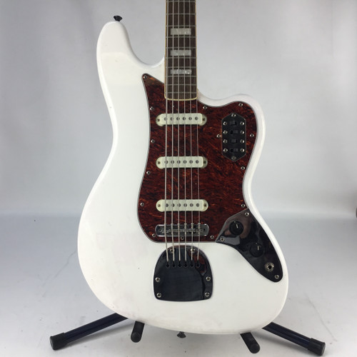 Vist Large View of Product Image Which is Used Squier BASS VI Electric Guitar White 6-String