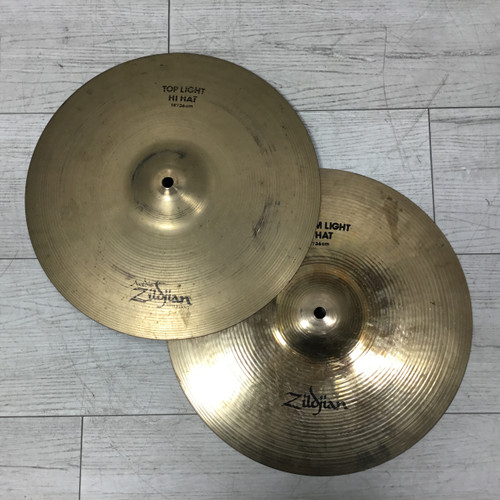 Vist Large View of Product Image Which is Used Zildjian Avedis 14" Brilliant Light Hi Hat Cymbals