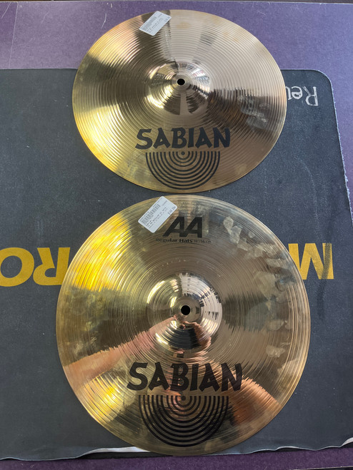 Vist Large View of Product Image Which is Used Sabian 14 AA REGULAR HI HATS Hi Hat Cymbals 14"