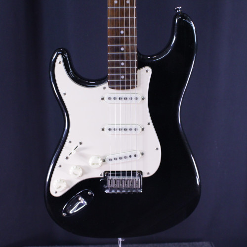 Vist Large View of Product Image Which is Used Squier STRATOCASTER STANDARD LEFT HANDED S Type Electric Guitar Black 6-String