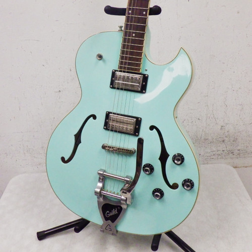 Vist Large View of Product Image Which is Used Guild STARFIRE SF-1SC Semi-Hollow Electric Guitar Green 6-String
