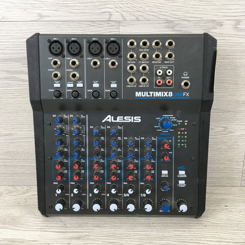 Vist Large View of Product Image Which is Used Alesis MULTIMIX 8 USB FX W/AC Compact Mixer