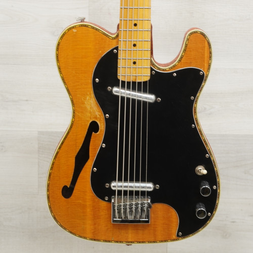 Vist Large View of Product Image Which is Used Rumley Western Thinline Baritone Electric Guitar Natural