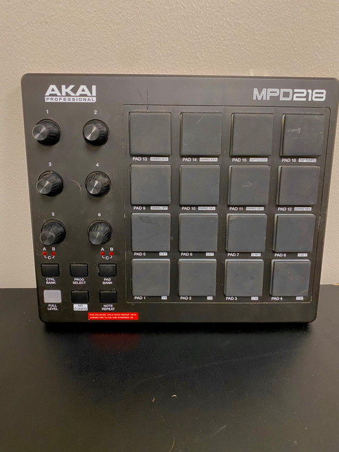Vist Large View of Product Image Which is Used Akai MPD218 MIDI CONTROLLER Pad Controller Pad