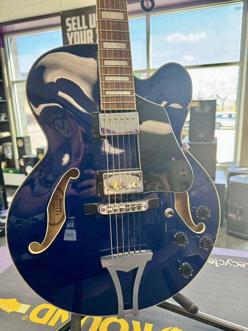 Vist Large View of Product Image Which is Used Ibanez ARTCORE AFS75-TBL-12-01 Semi-Hollow Electric Guitar Blue 6-String