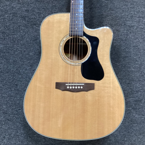 Vist Large View of Product Image Which is Used Guild D140CE Solid Top Acoustic Guitar Natural