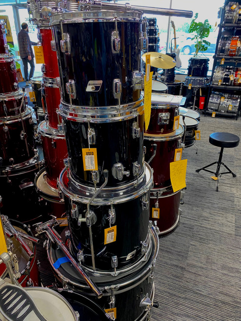 Vist Large View of Product Image Which is Used Ludwig LUDWIG ROCKER KIT NO SNARE Vintage Drum Shell Kit Black
