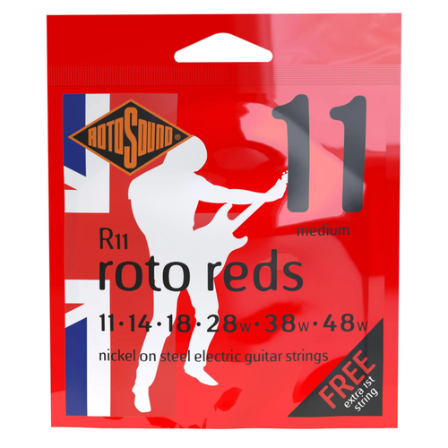 Vist Large View of Product Image Which is New - ROTOSOUND ROTO REDS ELECTRIC GUITAR STRINGS 11-48