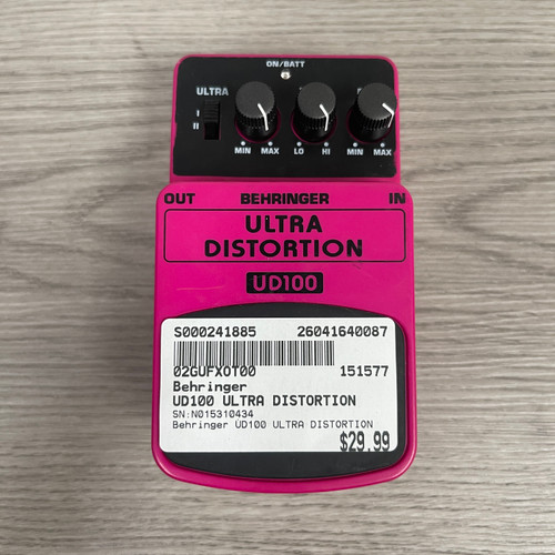 Vist Large View of Product Image Which is Used - Behringer UD100 ULTRA DISTORTION - Distortion Pedal