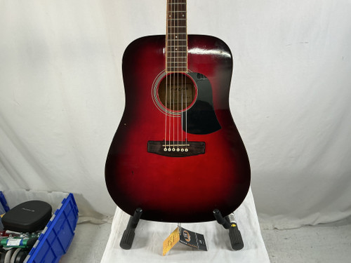 Vist Large View of Product Image Which is Used Aria AWGAGP-2R Laminate Top Acoustic Guitar Red