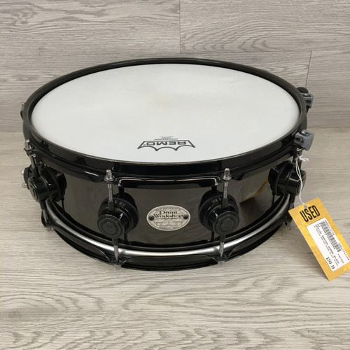 Vist Large View of Product Image Which is Used DW DESIGN SERIES SNARE BLACK NICKEL Metal Snare Drum 14"