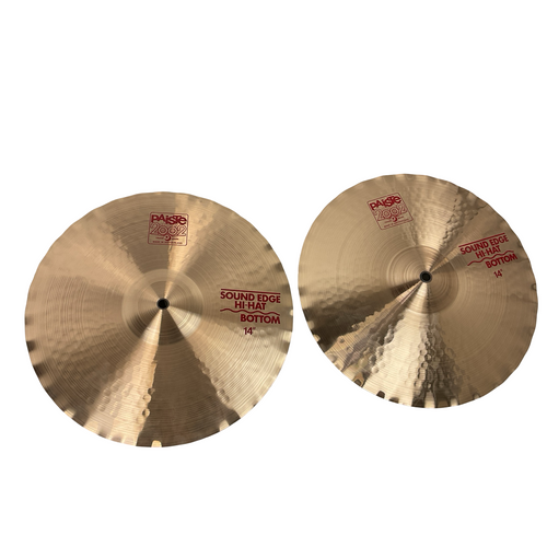 Vist Large View of Product Image Which is Used Paiste 2002 14IN SOUND EDGE HI HATS * DOUBLE BOTTOM* Cymbals 14"