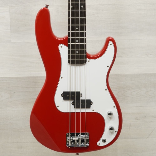 Vist Large View of Product Image Which is Used Glarry Gp Bass Guitar Red