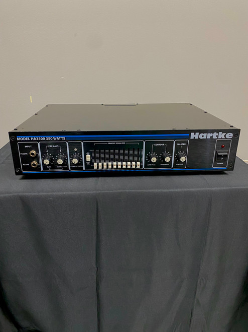Vist Large View of Product Image Which is Used Hartke MODEL 3500 350W BASS HEAD Rackmount Bass Amplifier Head
