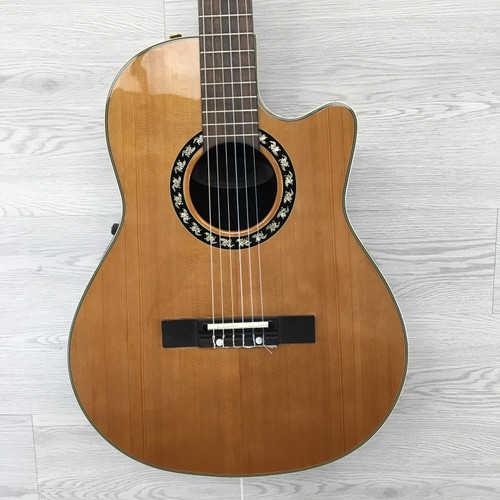 Vist Large View of Product Image Which is Used Ovation 1773AX Solid Top Acoustic Guitar Wood