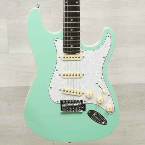 Vist Large View of Product Image Which is Used NO BRAND (Brandless Product) ODC SSS S Type Electric Guitar Green 6-String