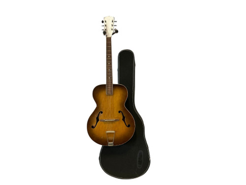 Vist Large View of Product Image Which is Used Silvertone ARCHTOP Vintage Laminate Top Acoustic Guitar Sunburst