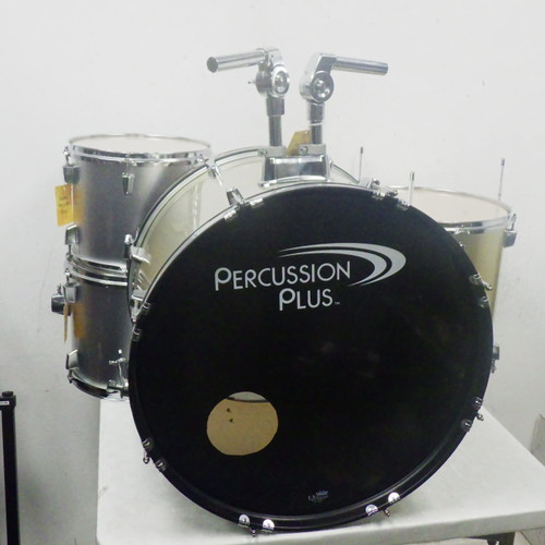 Vist Large View of Product Image Which is Used Percussion Plus Percussion Plus 4 Piece Kit Drum Shells and Hardware Silver/Gray